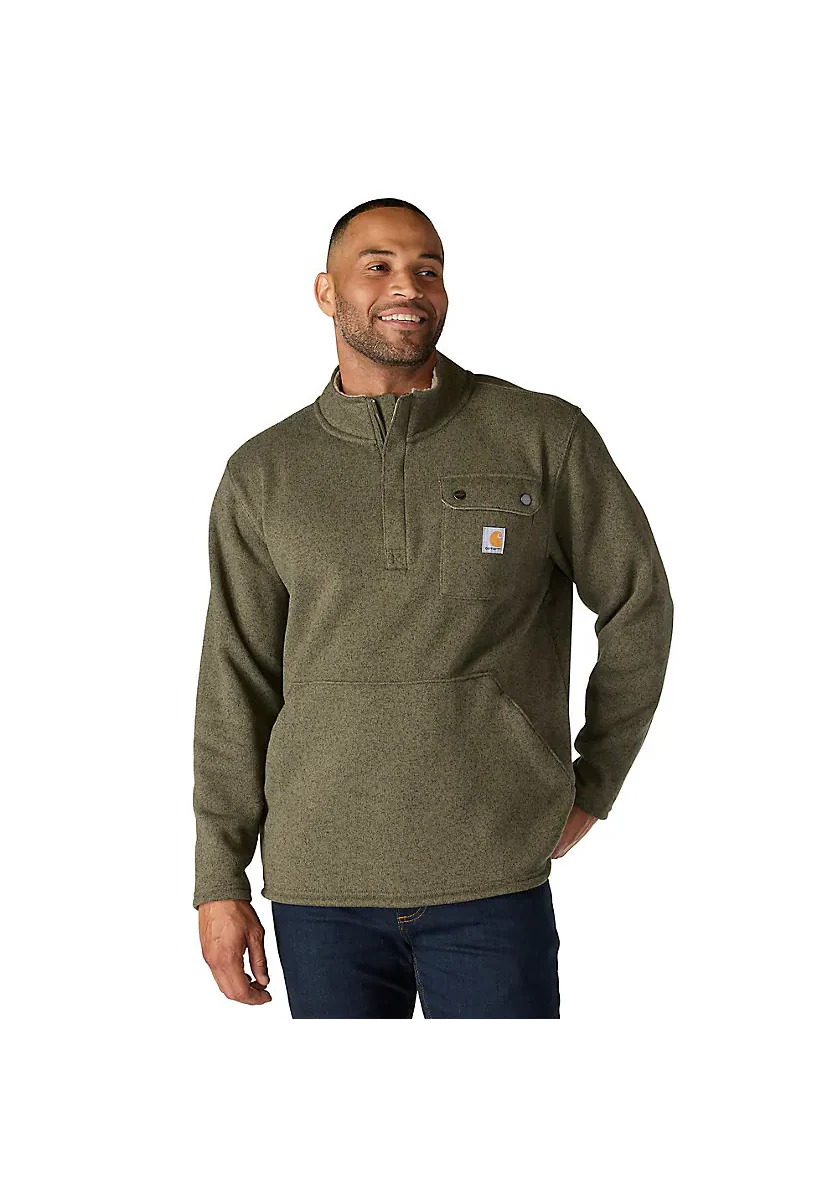 Carhartt Men's Relaxed Fit Midweight Quarter Zip Pocket Sweater Fleece - Image 2