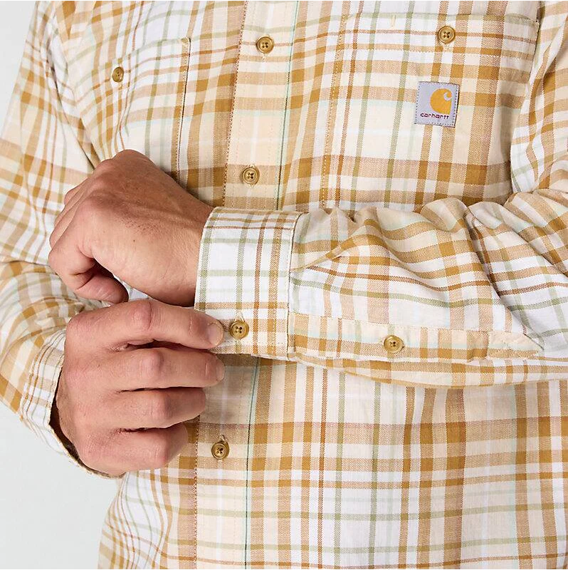 Carhartt Men's Rugged Flex Relaxed Fit Lightweight Long-Sleeve Plaid Shirt - Image 3