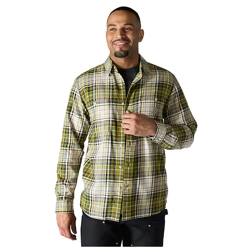 Carhartt Men's Rugged Flex Relaxed Fit Lightweight Long-Sleeve Plaid Shirt - Image 4