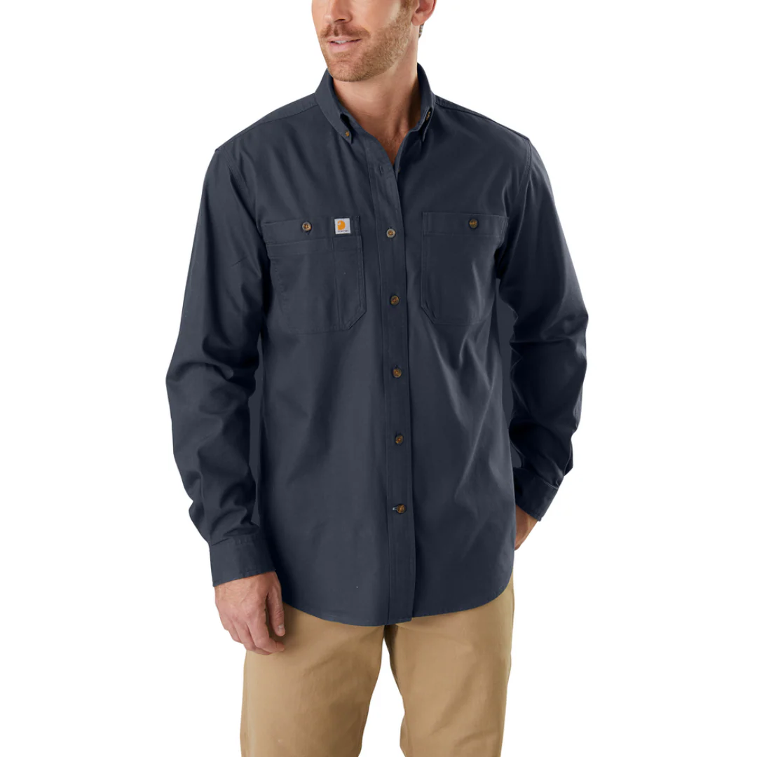 Carhartt Men's Rugged Flex Relaxed Fit Midweight Canvas Long-Sleeve Shirt - Image 3
