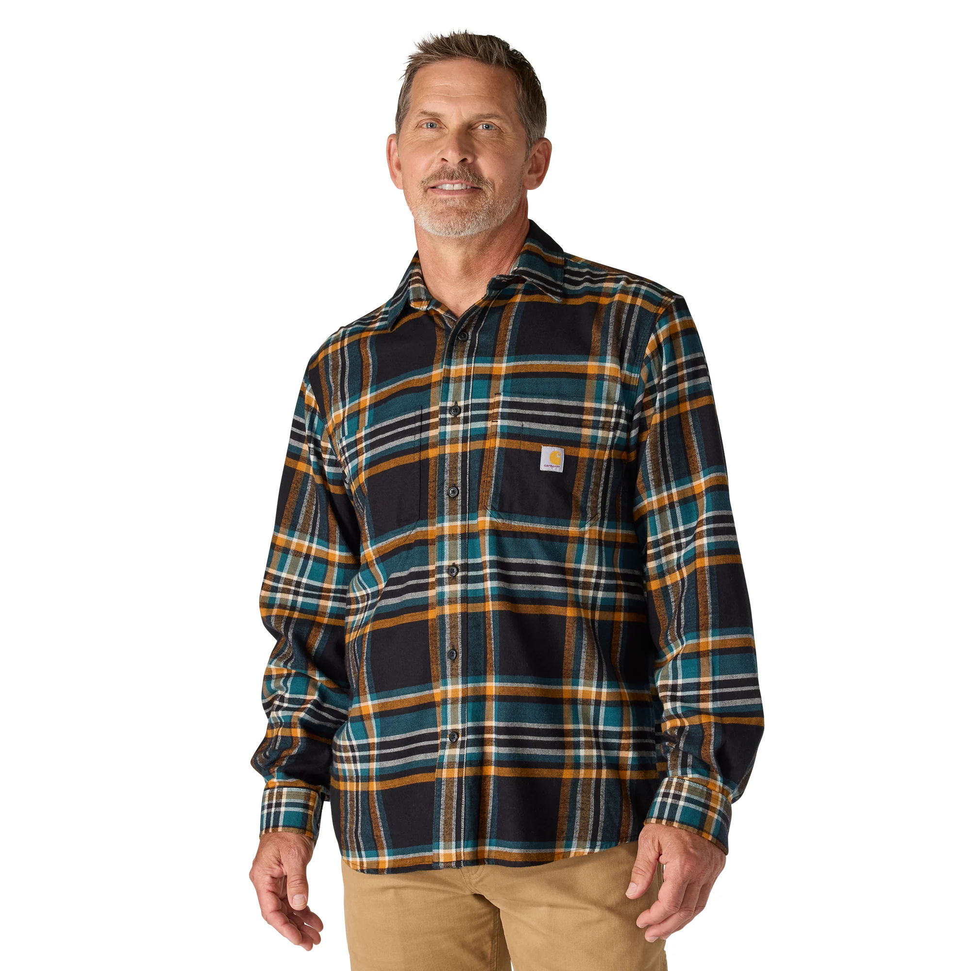 Carhartt Men's Rugged Flex Relaxed Fit Midweight Flannel Long-Sleeve Shirt - Image 4