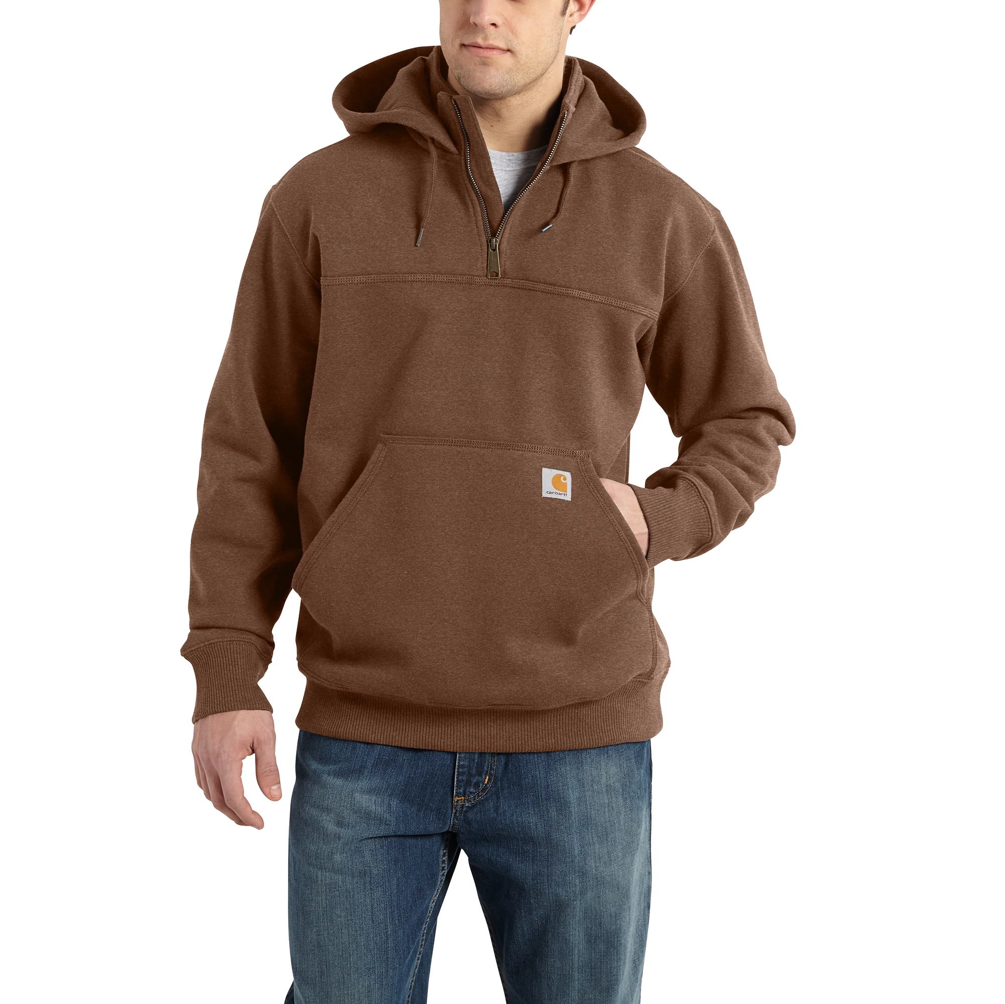 Carhartt Men's Rain Defender Loose Fit Heavyweight Quarter-Zip Hoodie - Image 4