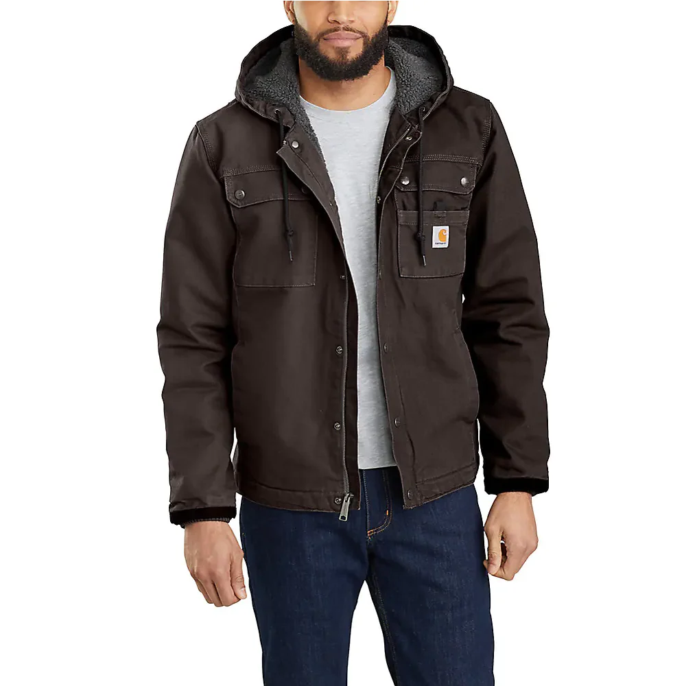 Carhartt Men's Relaxed Fit Washed Duck Sherpa-Lined Utility Jacket - Image 3