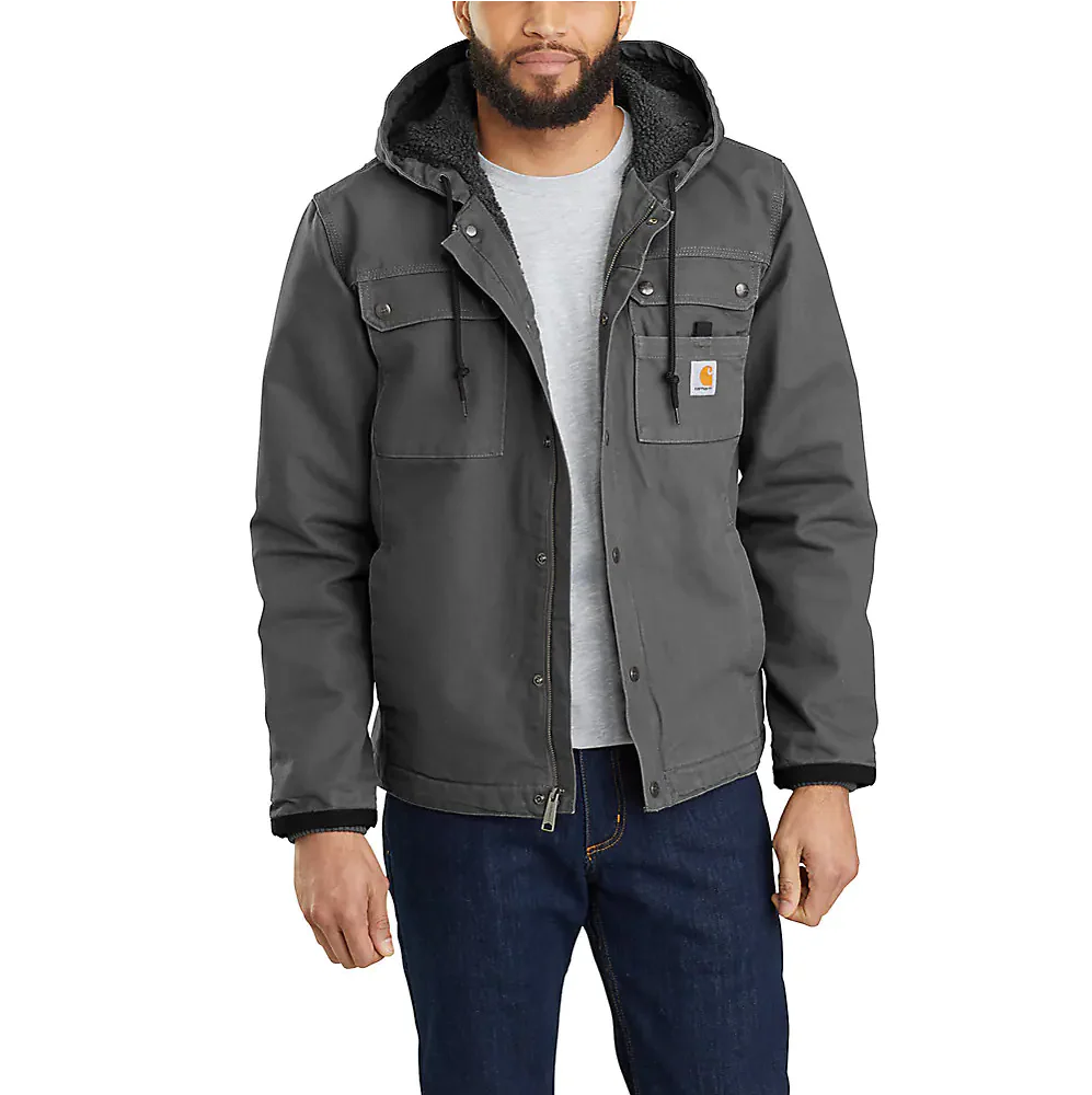 Carhartt Men's Relaxed Fit Washed Duck Sherpa-Lined Utility Jacket - Image 4