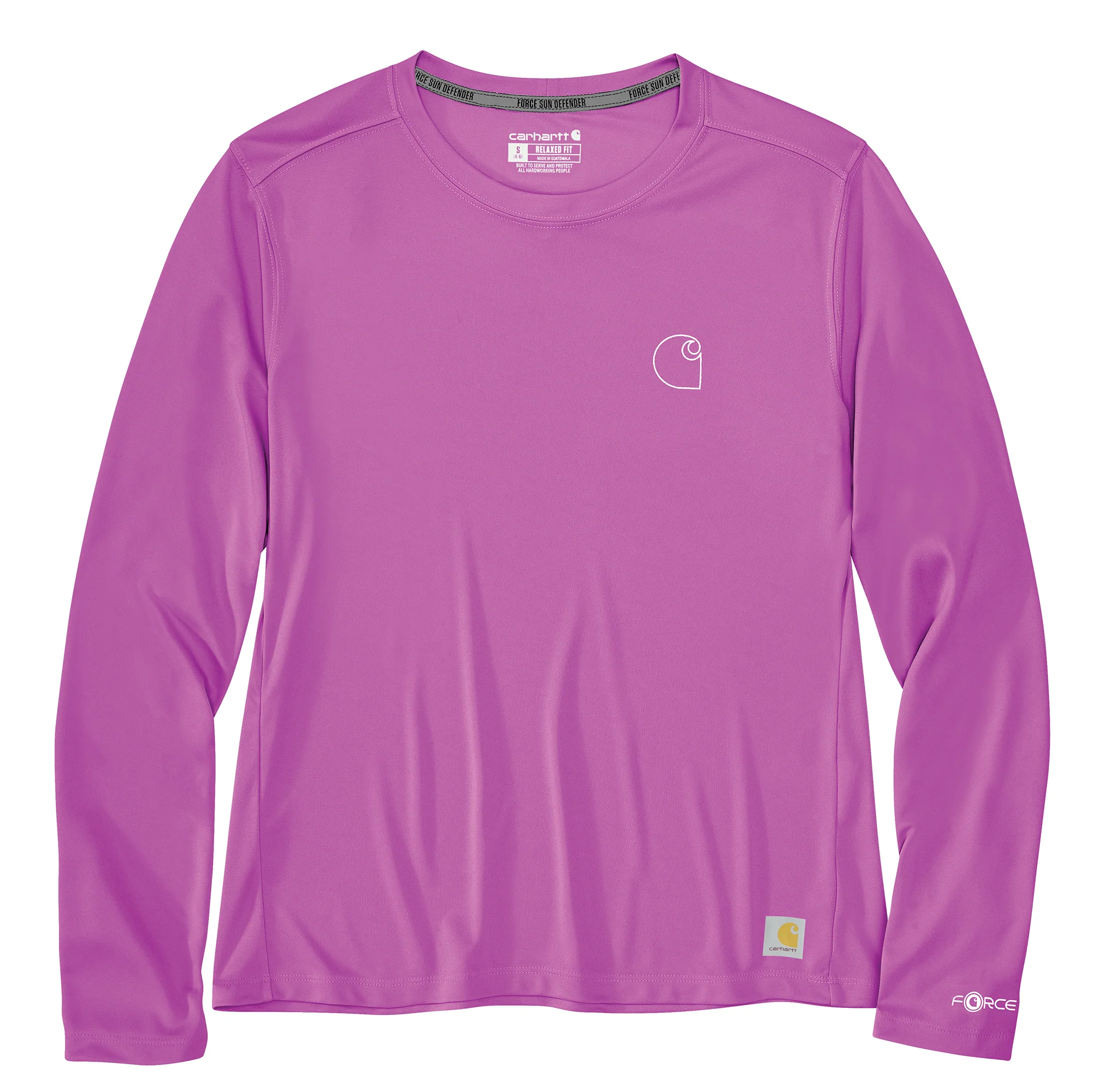 Carhartt Women's Force Sun Defender Relaxed Long-Sleeve Logo T-Shirt