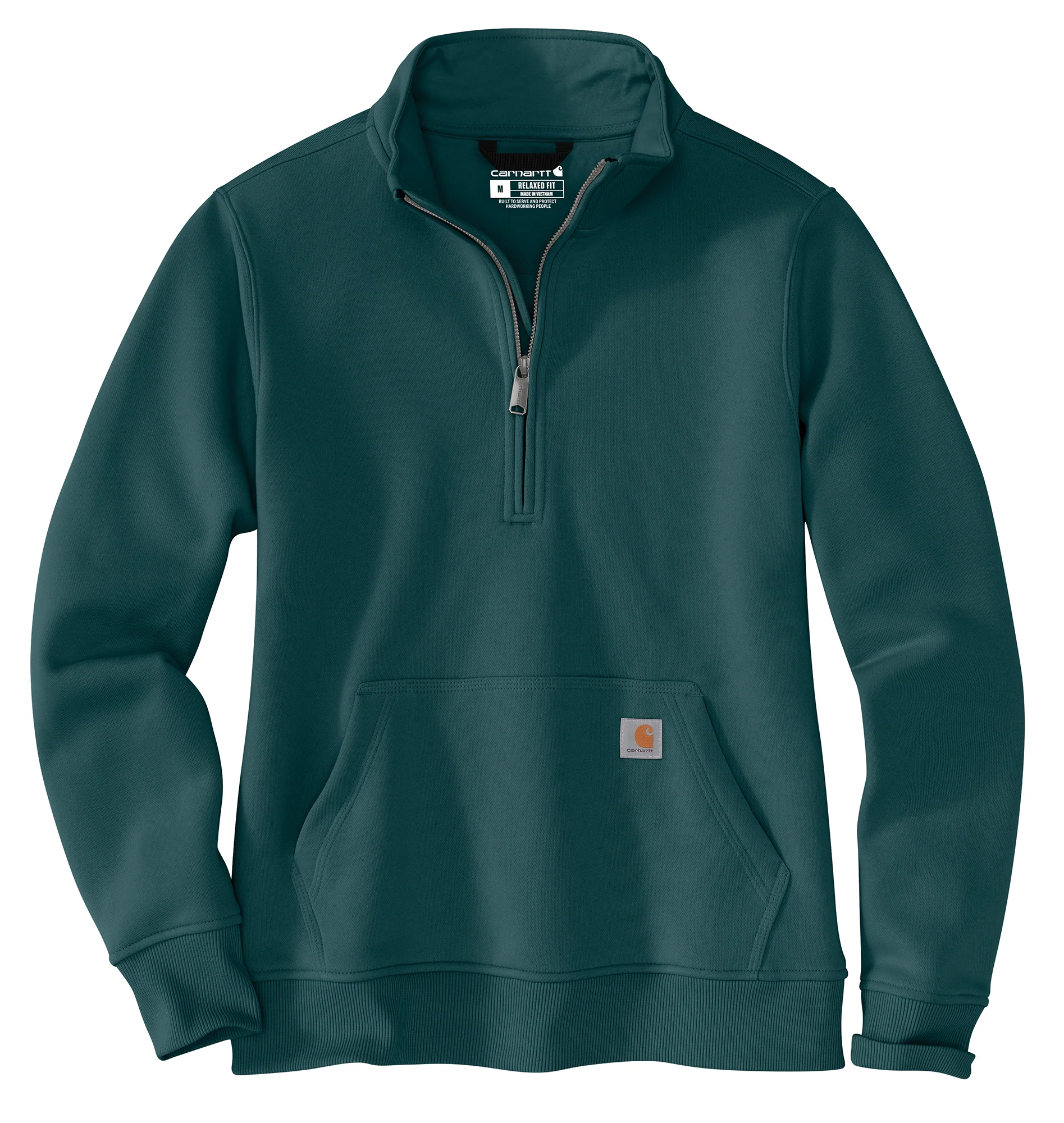 Carhartt Women's Relaxed Fit Midweight Quarter-Zip Mock-Neck Sweatshirt - Image 2