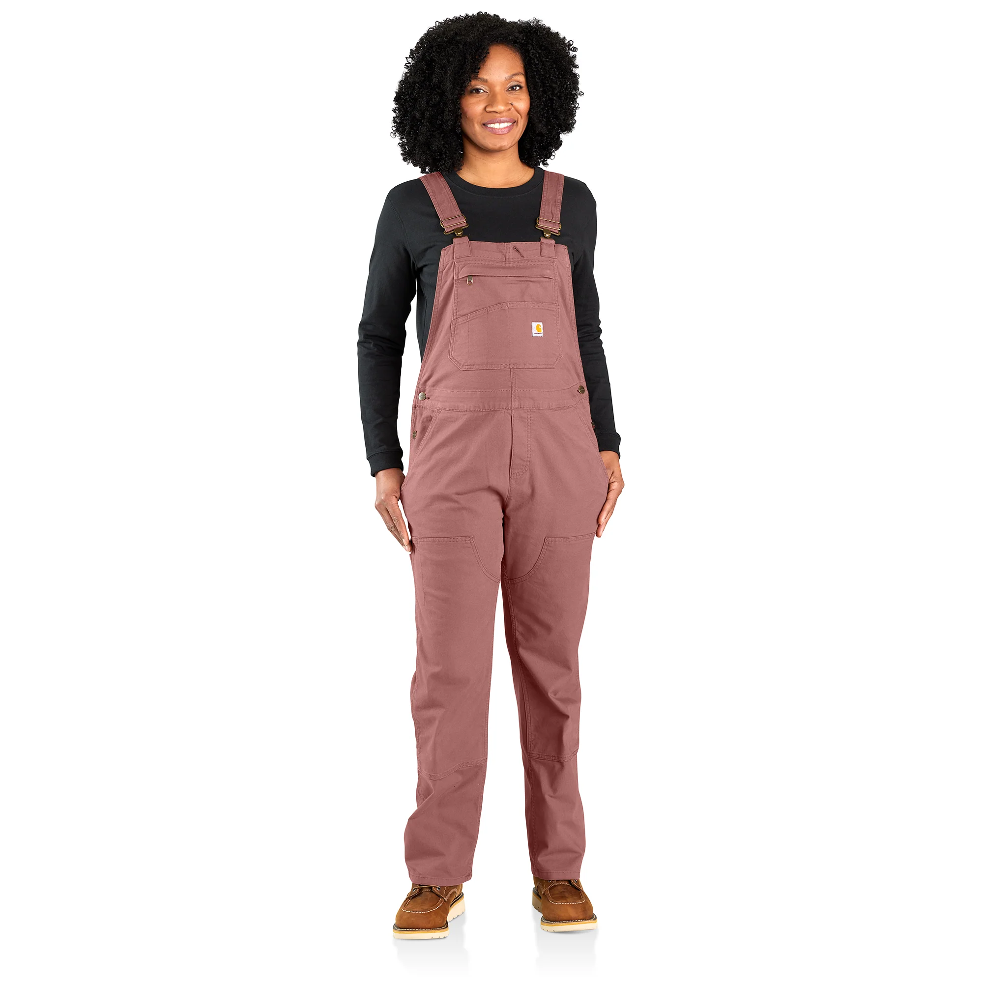 Carhartt Women's Rugged Flex Loose Fit Canvas Bib Overall - Image 4