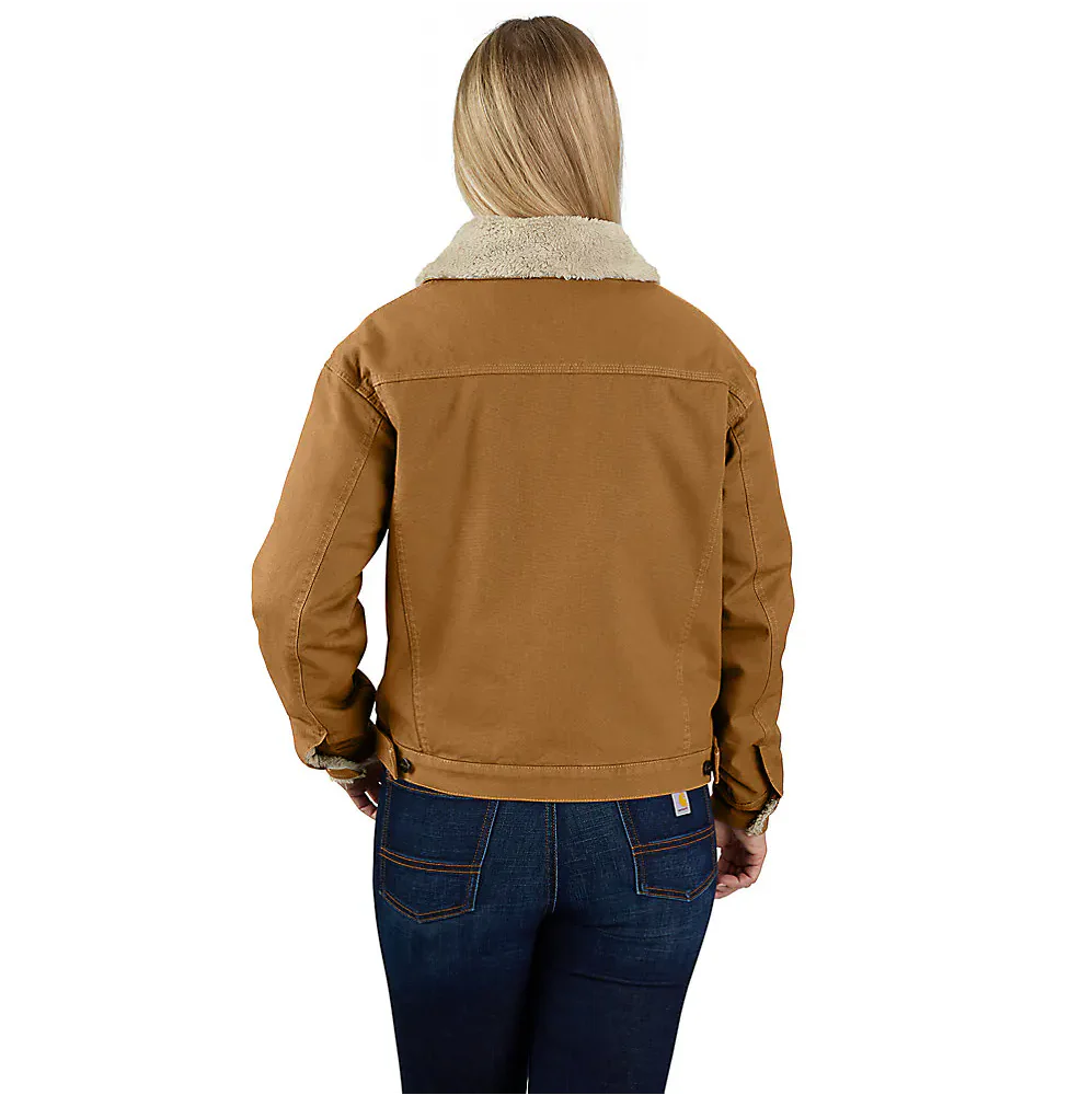 Carhartt Women's Rugged Flex Loose Fit Canvas Sherpa-Lined Jacket - Image 2