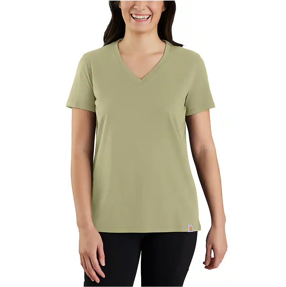 Carhartt Women's TENCEL Fiber Series Relaxed Fit Short-Sleeve V-Neck T-Shirt - Image 3