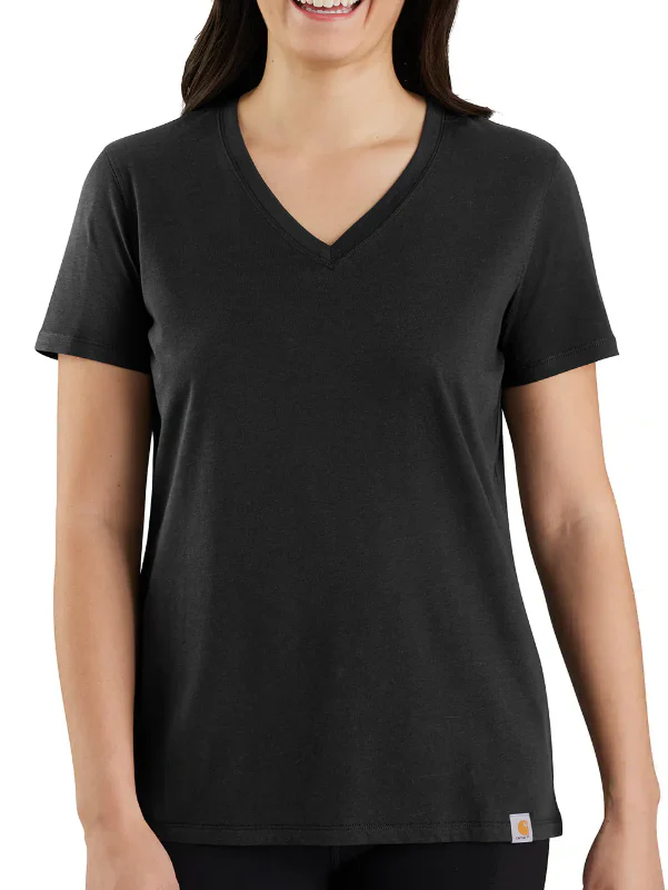 Carhartt Women's TENCEL Fiber Series Relaxed Fit Short-Sleeve V-Neck T-Shirt - Image 5