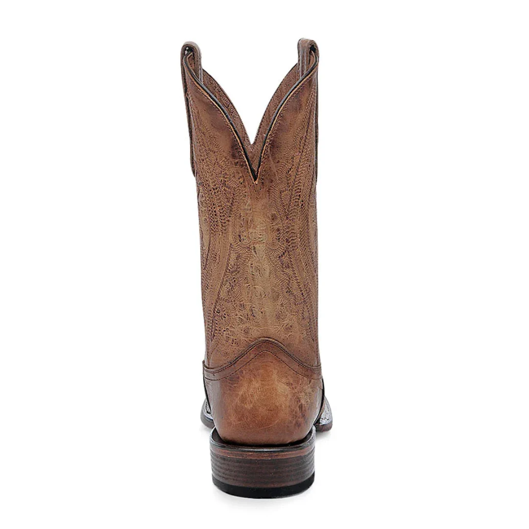Circle G Men's Embroidery Honey Wide Square Toe Circle G Cowboy Boot - Image 3