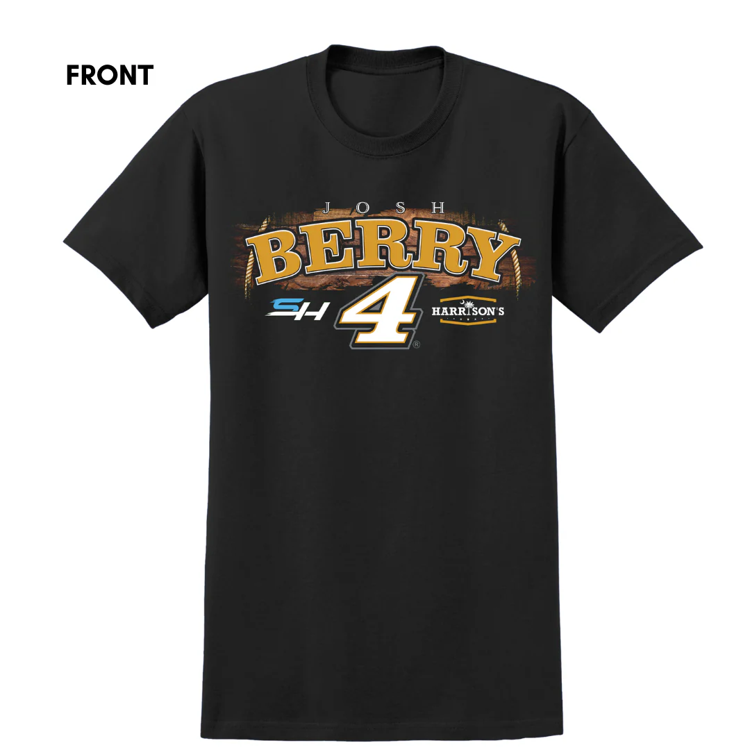 Josh Berry 2024 Harrison's Stewart-Haas Racing Dark Horse T-Shirt - Image 3