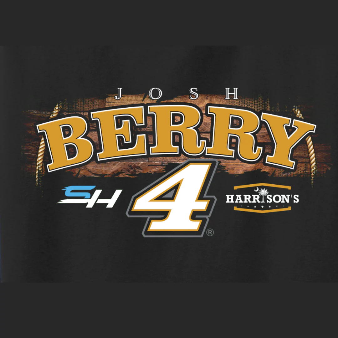 Josh Berry 2024 Harrison's Stewart-Haas Racing Dark Horse T-Shirt - Image 5