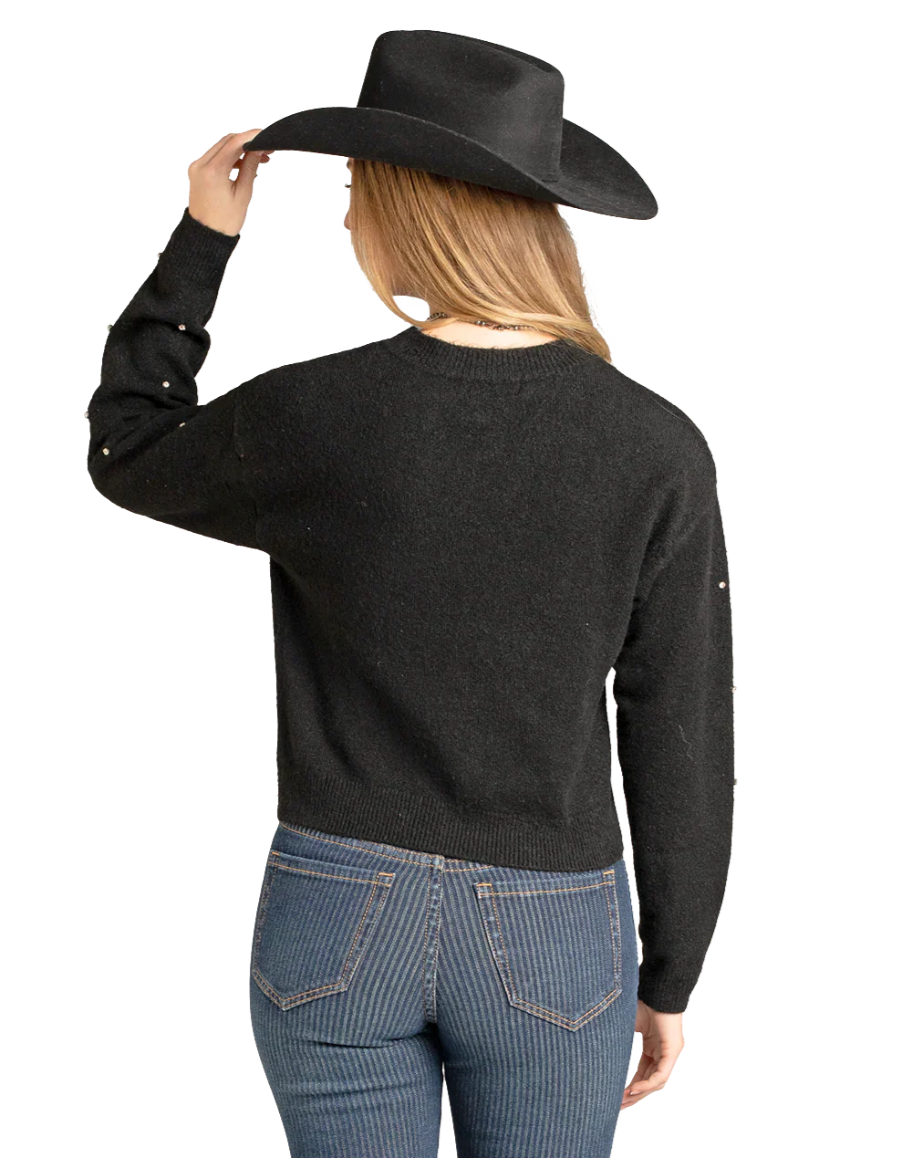 Rock & Roll Women's Rhinestone Sweater - Image 2