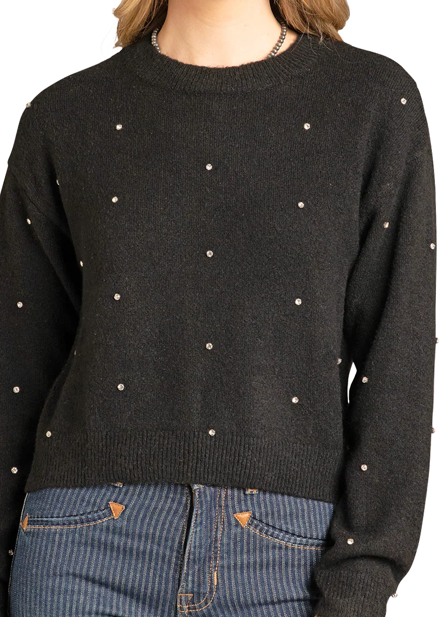 Rock & Roll Women's Rhinestone Sweater - Image 3