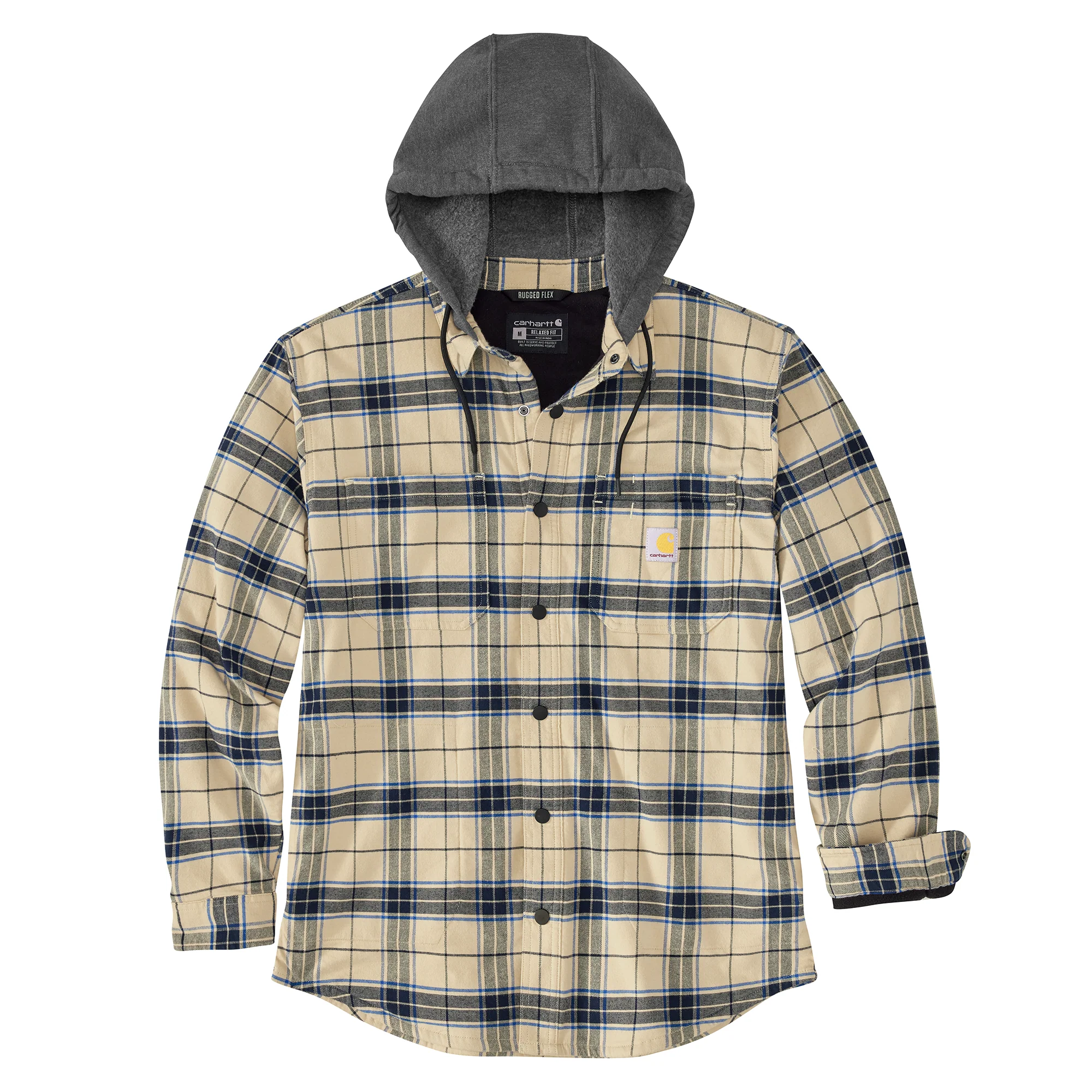 Carhartt Men's Rugged Flex Relaxed Fit Flannel Fleece-Lined Hooded Shirt Jac - Image 4
