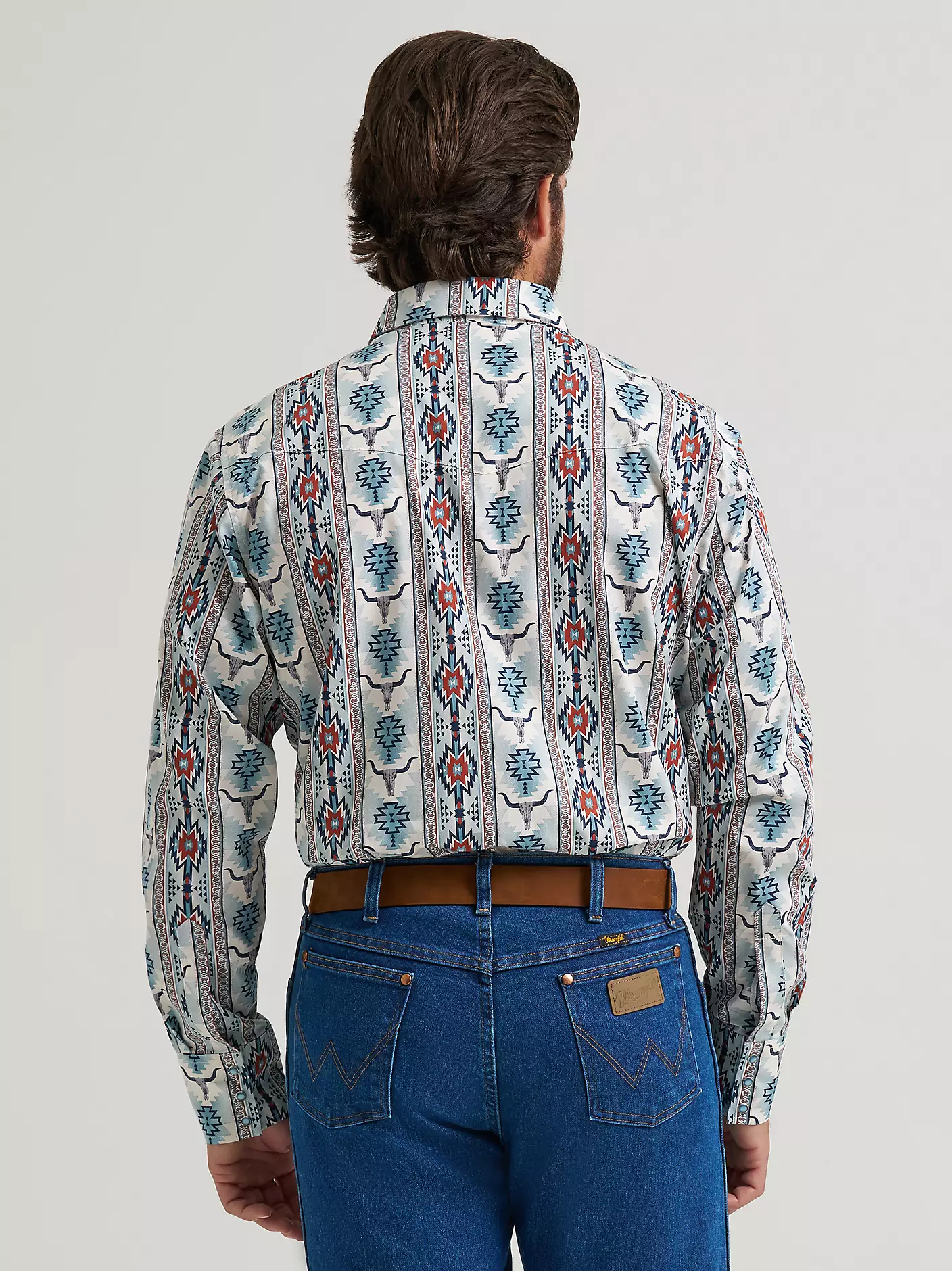 Wrangler Men's Checotah Long-Sleeve Western Snap Printed Shirt - Image 2