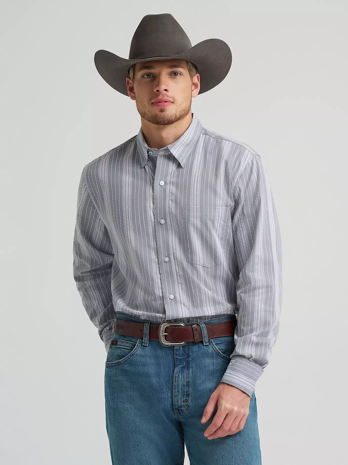 Wrangler Men's Cody Johnson One Pocket Button Down Shirt - Image 4