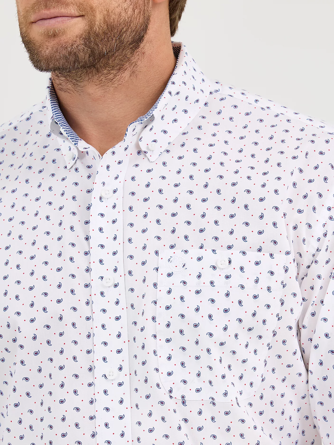 Wrangler Men's George Strait Long-Sleeve Button Down One Pocket Shirt - Image 3