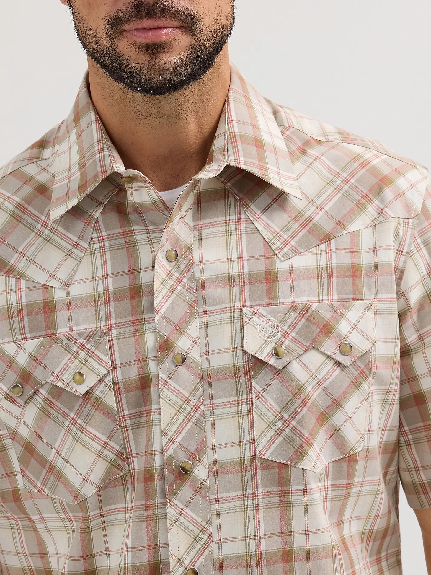 Wrangler Men's Retro Short-Sleeve Sawtooth Pocket Western Snap Shirt - Image 3