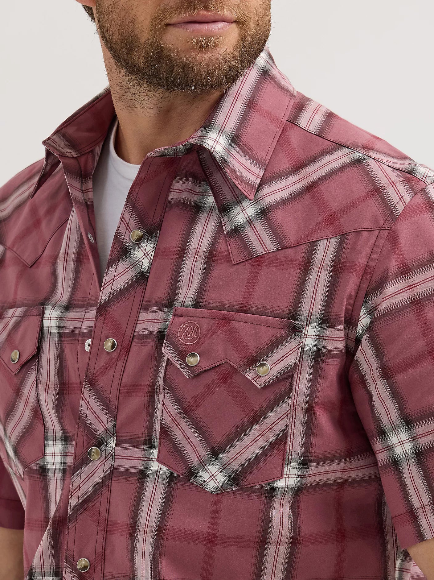 Wrangler Men's Retro Short-Sleeve Sawtooth Pocket Western Snap Shirt - Image 6