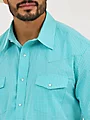 Wrangler Men's Wrinkle Resist Short-Sleeve Western Snap Plaid Shirt - Image 3