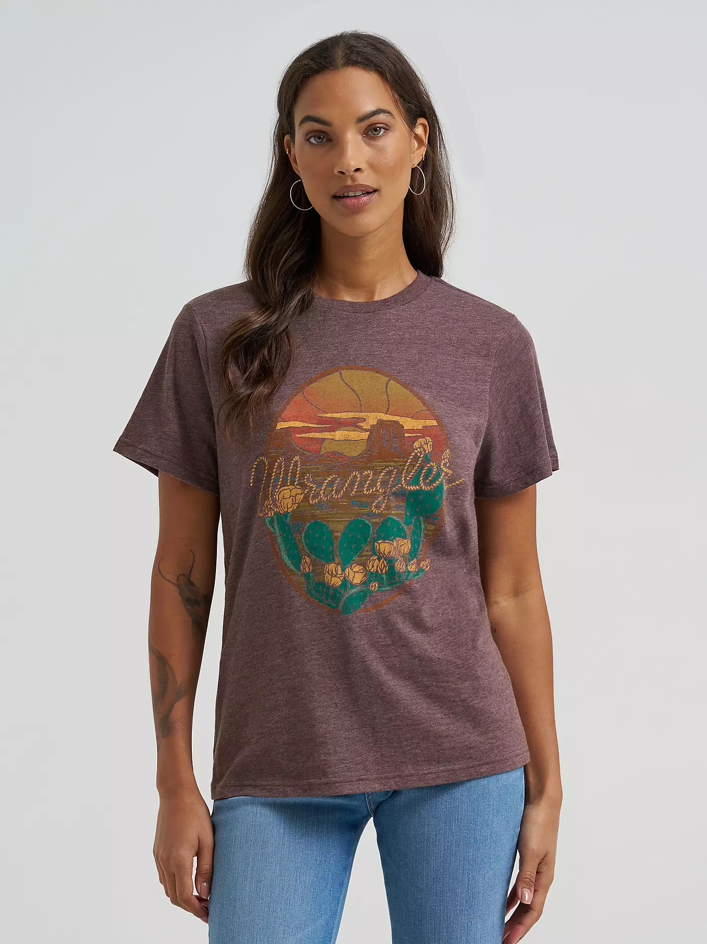 Wrangler Women's Cactus Floral Reg Fit Tee - Image 3
